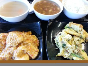 0614 芽菜菜莆煎蛋、泰式魚柳、紅蘿蔔粟米瘦肉湯、花生麥米粥糖水